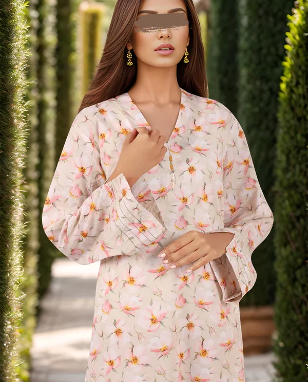 Saya WHITE Lawn Suit for Women | 2-Pc Unstitched Suit