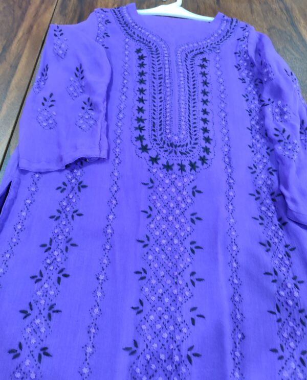 Handmade Multani Work Stitched Suit in Purple