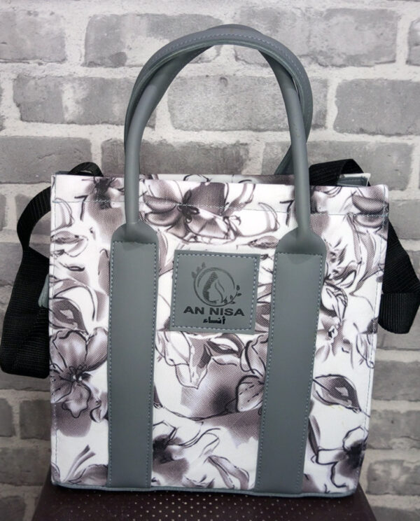 Iconic Diamond  Gray Travel & Work Tote Bag – Stylish & Spacious for Women