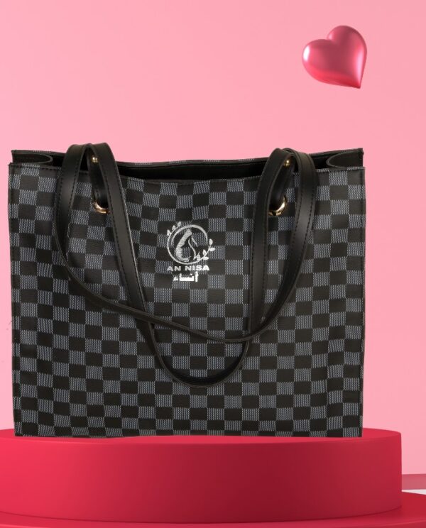 Mira Essence Tote Bag in Light Black and Grey by AnNisa Fashion – A Perfect Blend of Elegance & Functionality