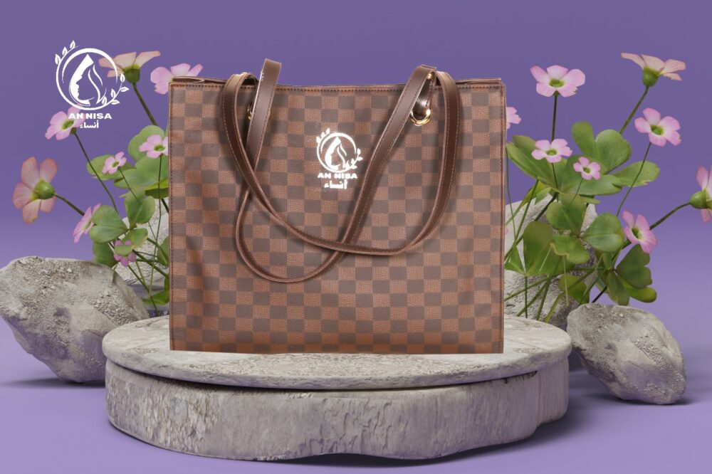 Mira Essence Tote Bag in Light and Dark Brown by AnNisa Fashion – A Perfect Blend of Elegance & Functionality