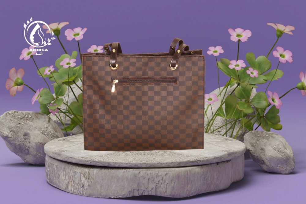 Mira Essence Tote Bag in Light and Dark Brown by AnNisa Fashion – A Perfect Blend of Elegance & Functionality - Image 2