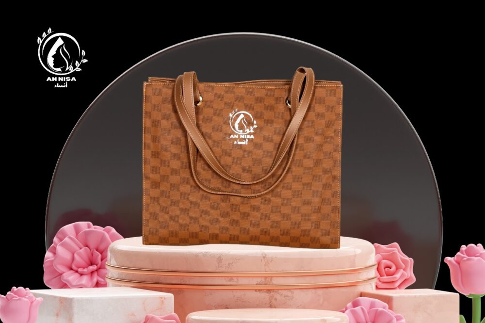 Mira Essence Tote Bag in Light and Dark Golden Brown by AnNisa Fashion – A Perfect Blend of Elegance & Functionality