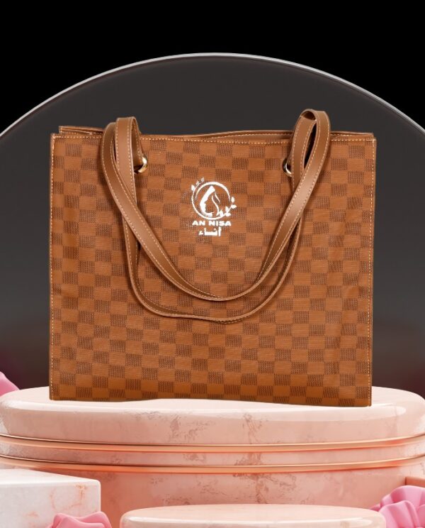 Mira Essence Tote Bag in Light and Dark Golden Brown by AnNisa Fashion – A Perfect Blend of Elegance & Functionality