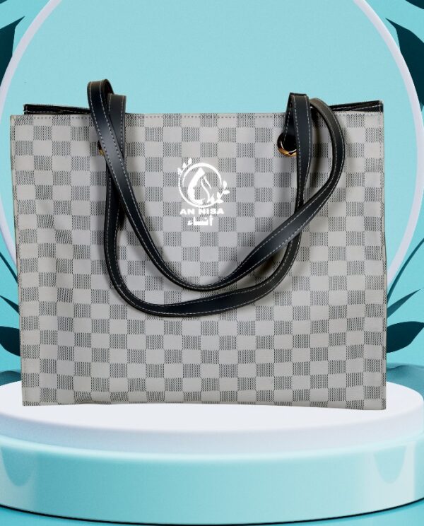 Mira Essence Tote Bag in Light Grey and Light Silver by AnNisa Fashion – A Perfect Blend of Elegance & Functionality