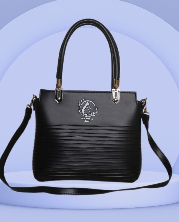 Nura Horizon by Annisafashion - Elegant Black Structured Satchel Bag