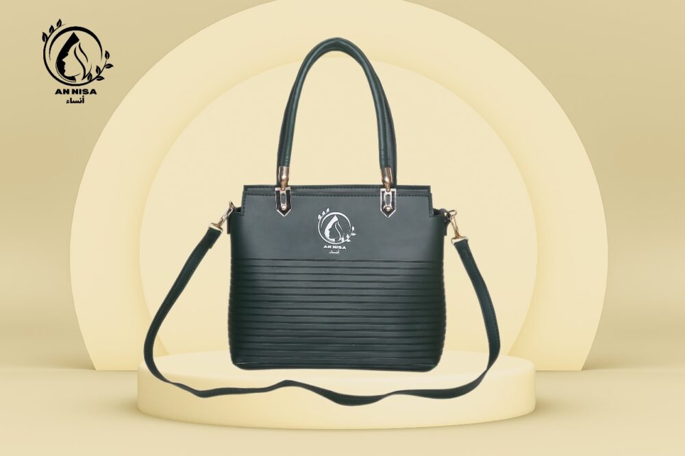 Nura Horizon by AnNisa Fashion - Elegant Dark Green Structured Satchel Bag