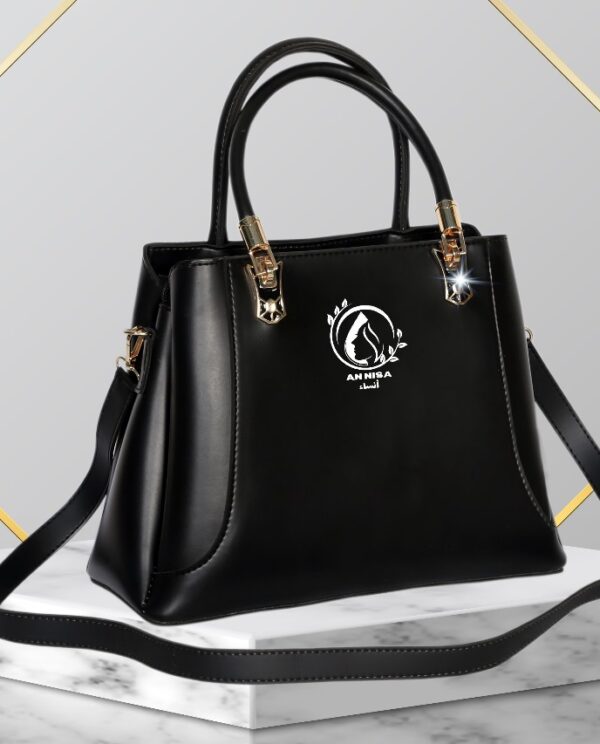 Zayna Chic by AnNisa Fashion - Elegant Black Color Structured Satchel Bag