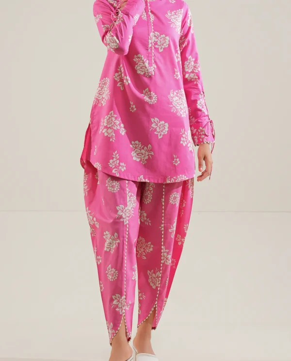 Unstitched 2-Pc | Pink Lawn Suit | Saya | Annisafashion