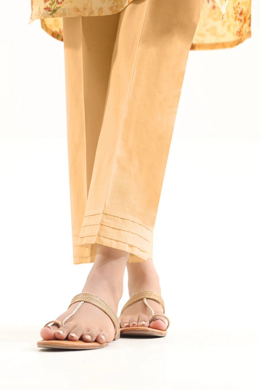 Unstitched 3-Piece Lawn Suit – Beige | Saya | Annisafashion - Image 7