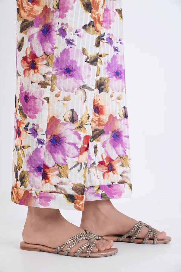 Unstitched 2-Pc | Ivory Lawn Suit | Saya | Annisafashion - Image 5