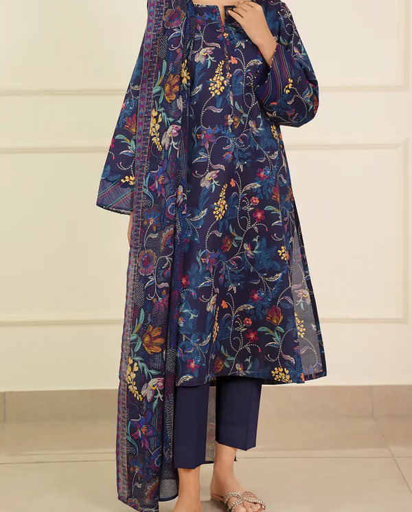 Unstitched 3-Piece Lawn Suit –DeepBlu | Saya | Annisafashion