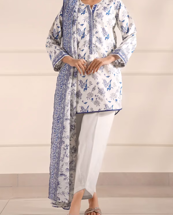Unstitched 3-Piece Lawn Suit – Lvory | Saya | Annisafashion