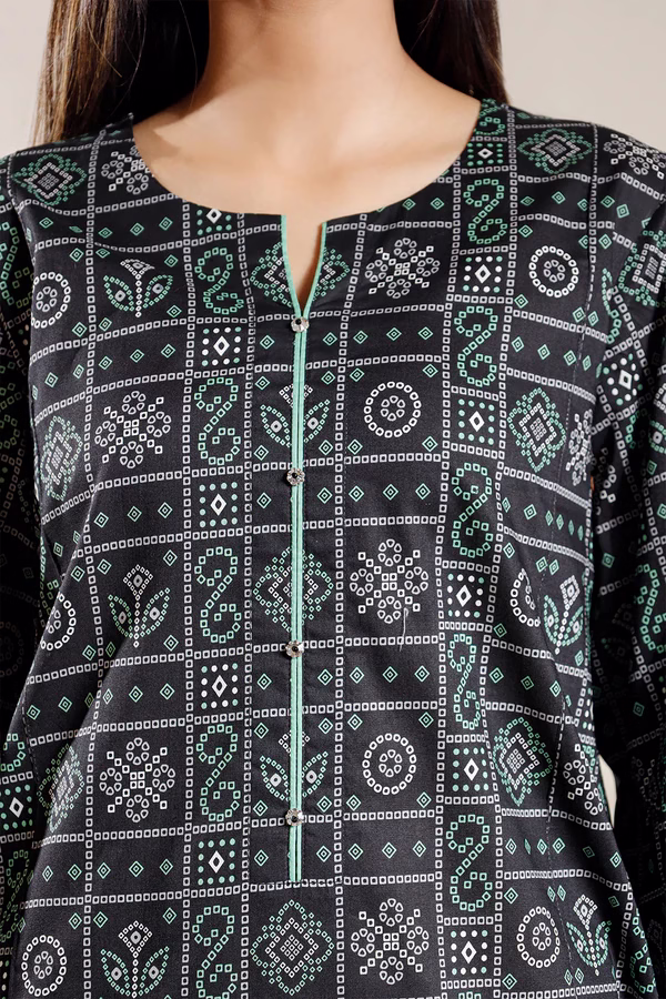 Unstitched 3-Piece Lawn Suit – GrayBlac | Saya | Annisafashion - Image 4