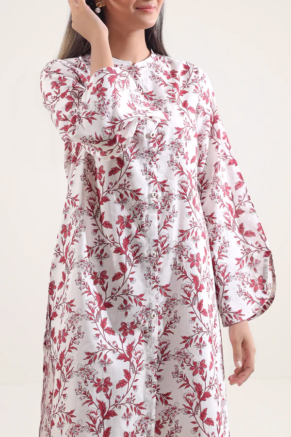 Unstitched 2-Pc | White Lawn Suit | Saya | Annisafashion - Image 2