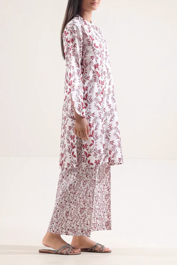 Unstitched 2-Pc | White Lawn Suit | Saya | Annisafashion - Image 3