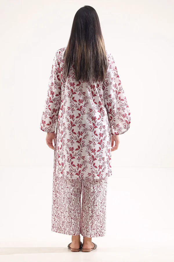 Unstitched 2-Pc | White Lawn Suit | Saya | Annisafashion - Image 4