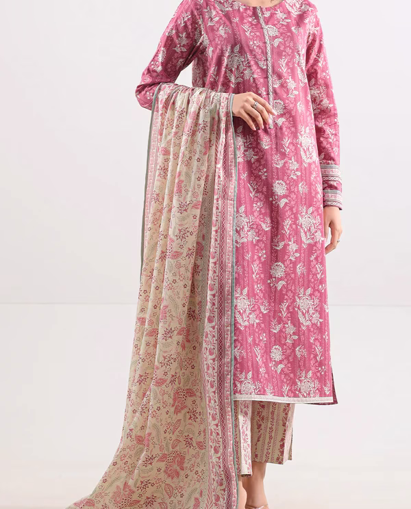 Unstitched Printed Lawn 2 Piece (Shirt/Dupatta)| Desert Rose | Saya | Annisafashion