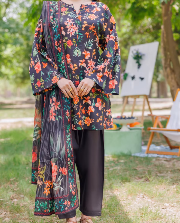 Unstitched 3-Piece Lawn Suit – Multi | Saya | Annisafashion