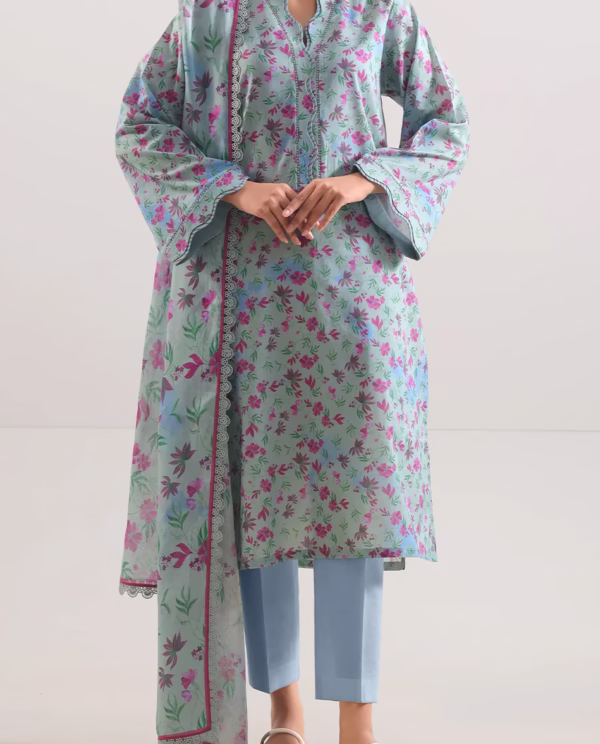 Unstitched 3-Piece Lawn Suit – Blue | Saya | Annisafashion