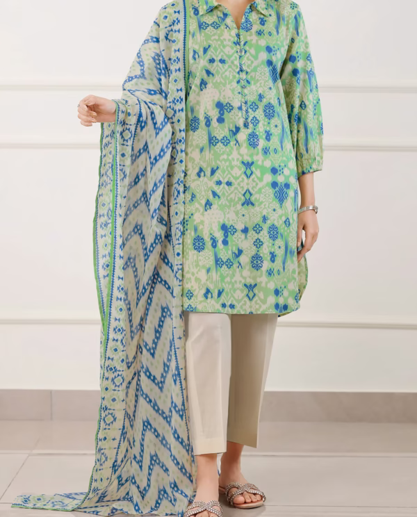 Unstitched 3-Piece Lawn Suit –  Cream | Saya | Annisafashion