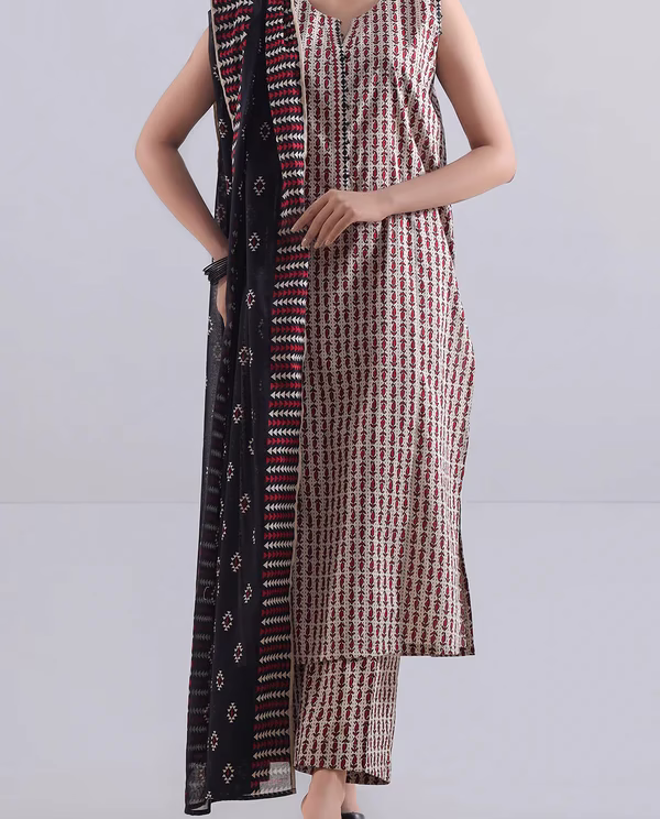 Unstitched Printed Lawn 2 Piece (Shirt/Dupatta)| Rose | Saya | Annisafashion