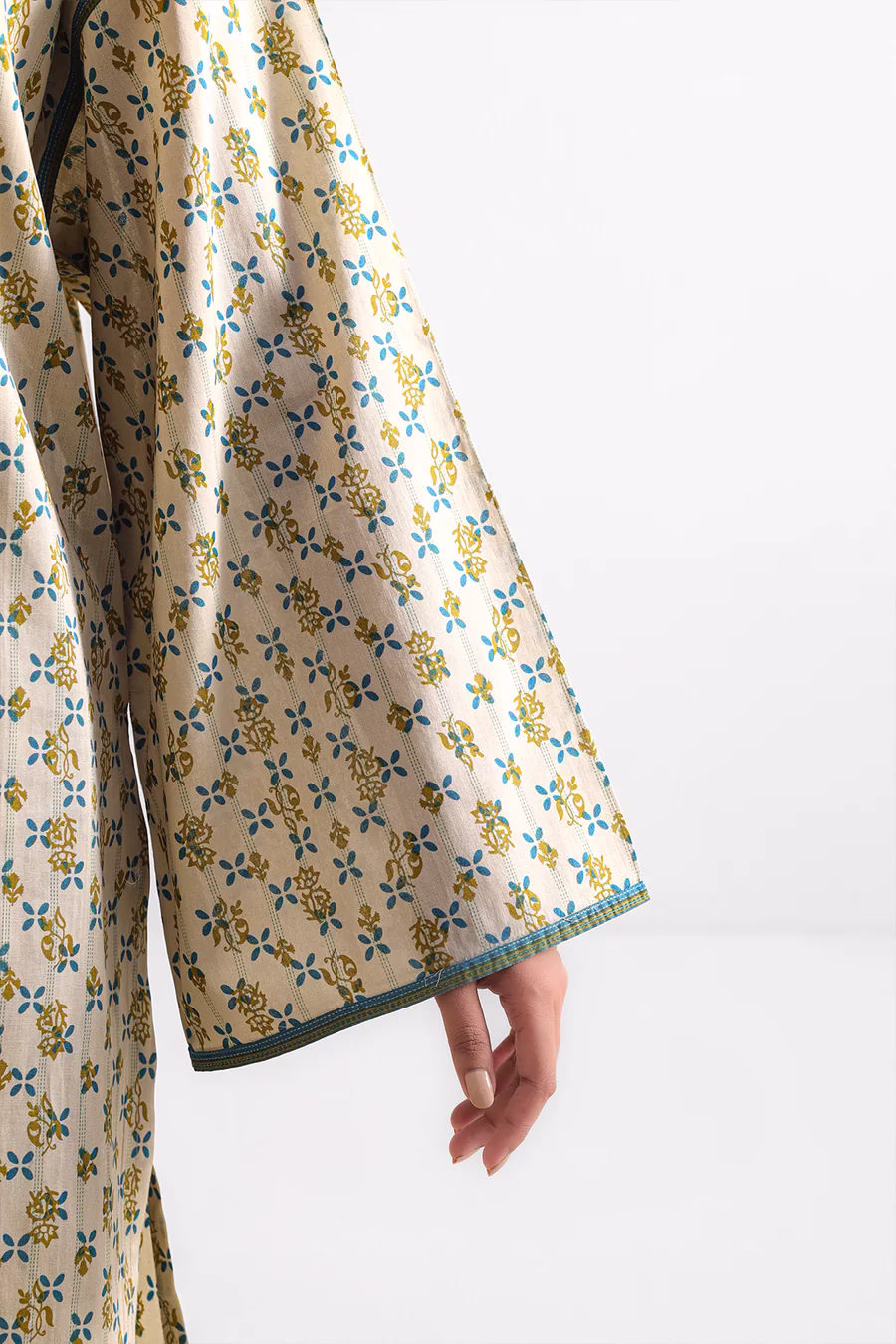 Unstitched 2-Piece Lawn Suit – S+D | Beige | Saya | Annisafashion - Image 4