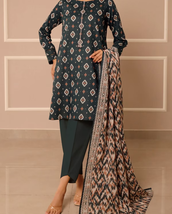 Unstitched 3-Piece Lawn Suit – Green | Saya | Annisafashion