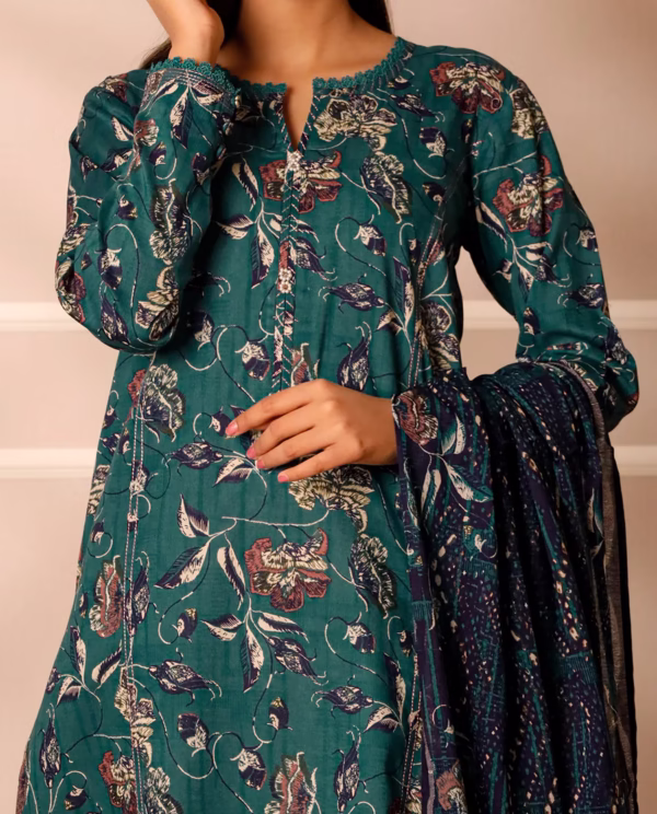 Sea Green Lawn Stitched Printed Suit | Stylish 3-Piece PRET | Annisafashion