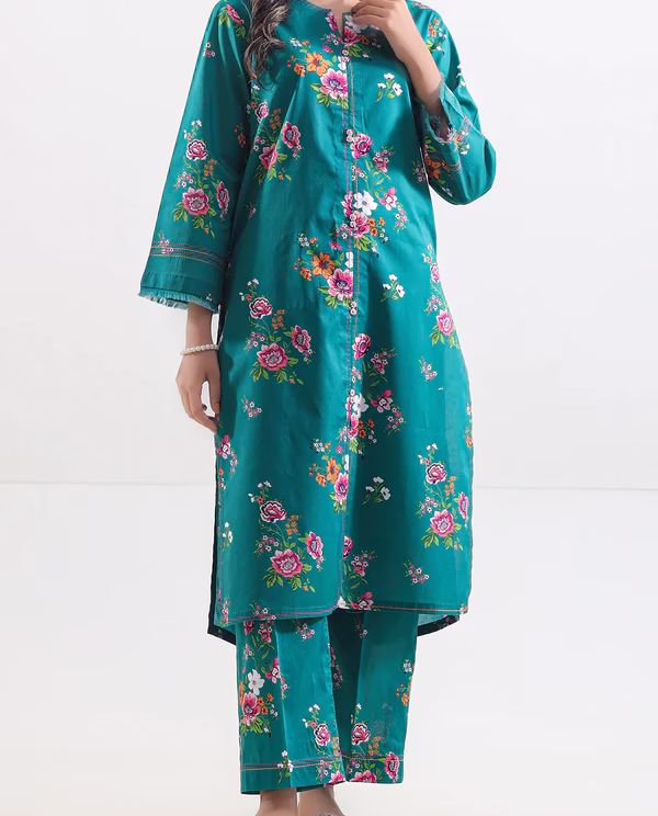 Unstitched Printed Lawn 2 Piece (Shirt/Trouser)| Rainbow | Saya | Annisafashion
