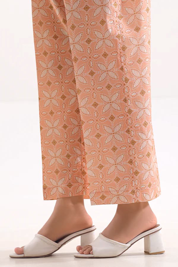 Unstitched Printed Lawn 2 Piece (Shirt/Trouser)| Peach | Saya | Annisafashion - Image 6