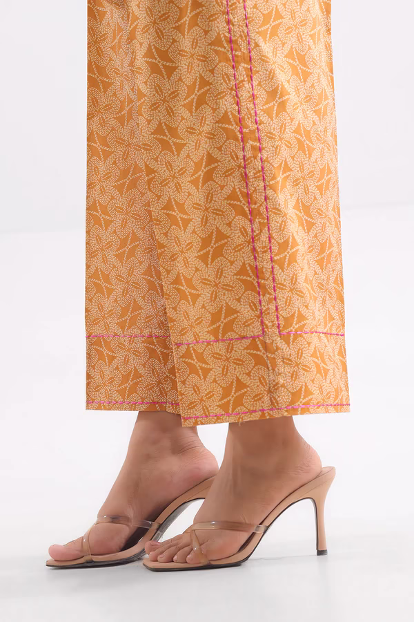 Annisafashion | Printed Lawn Stitched 2 Piece (Shirt/Trouser) | Mustard - Image 5