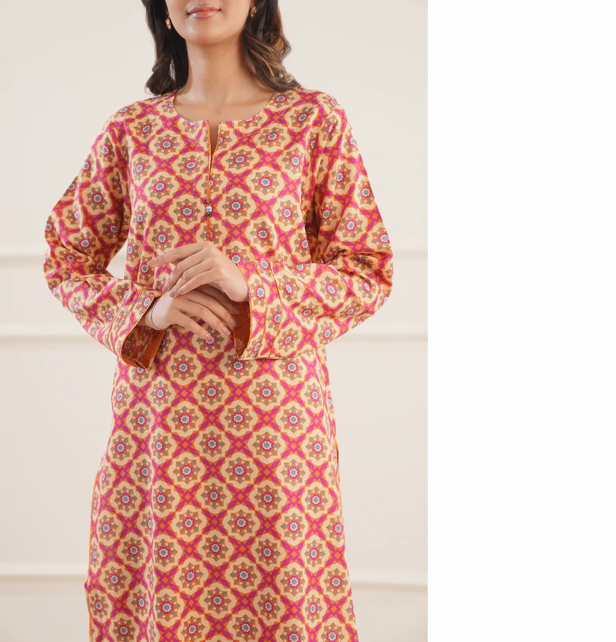 SAYA Printed Lawn Stitched 2 Piece (Shirt/Trouser) | Pink