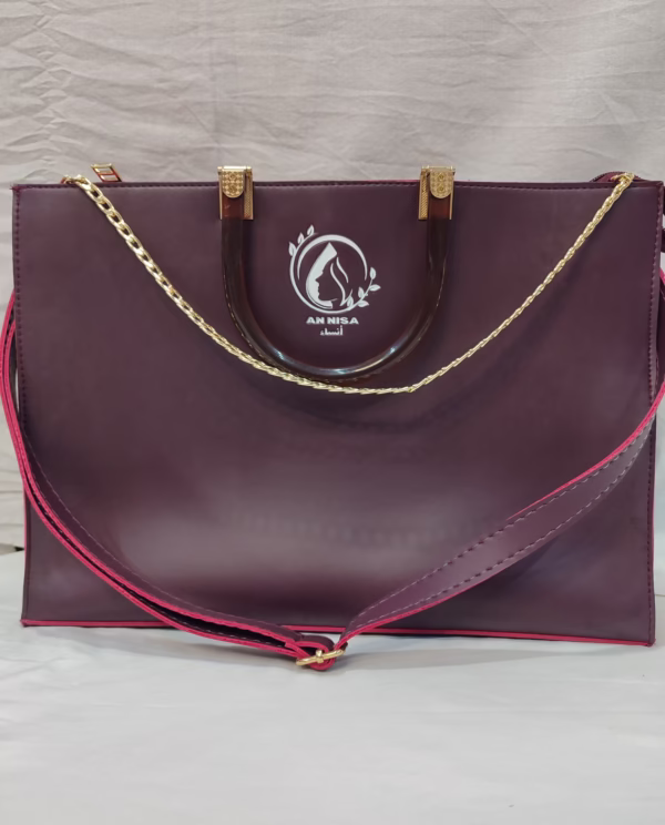 JASMINE by Annisafashion - Elegant Granta (Maroon) Structured Satchel Bag