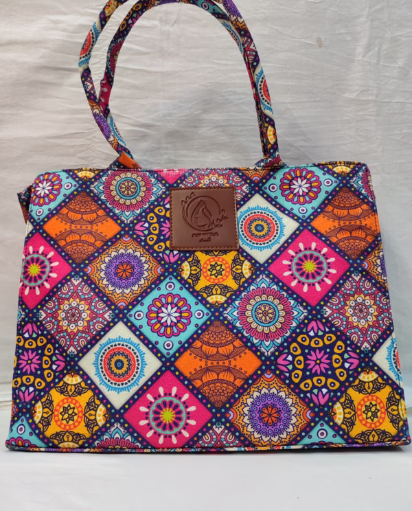 Ajrak Soul Tote Bag in Multi by Annisafashion – A Perfect Blend of Elegance & Functionality