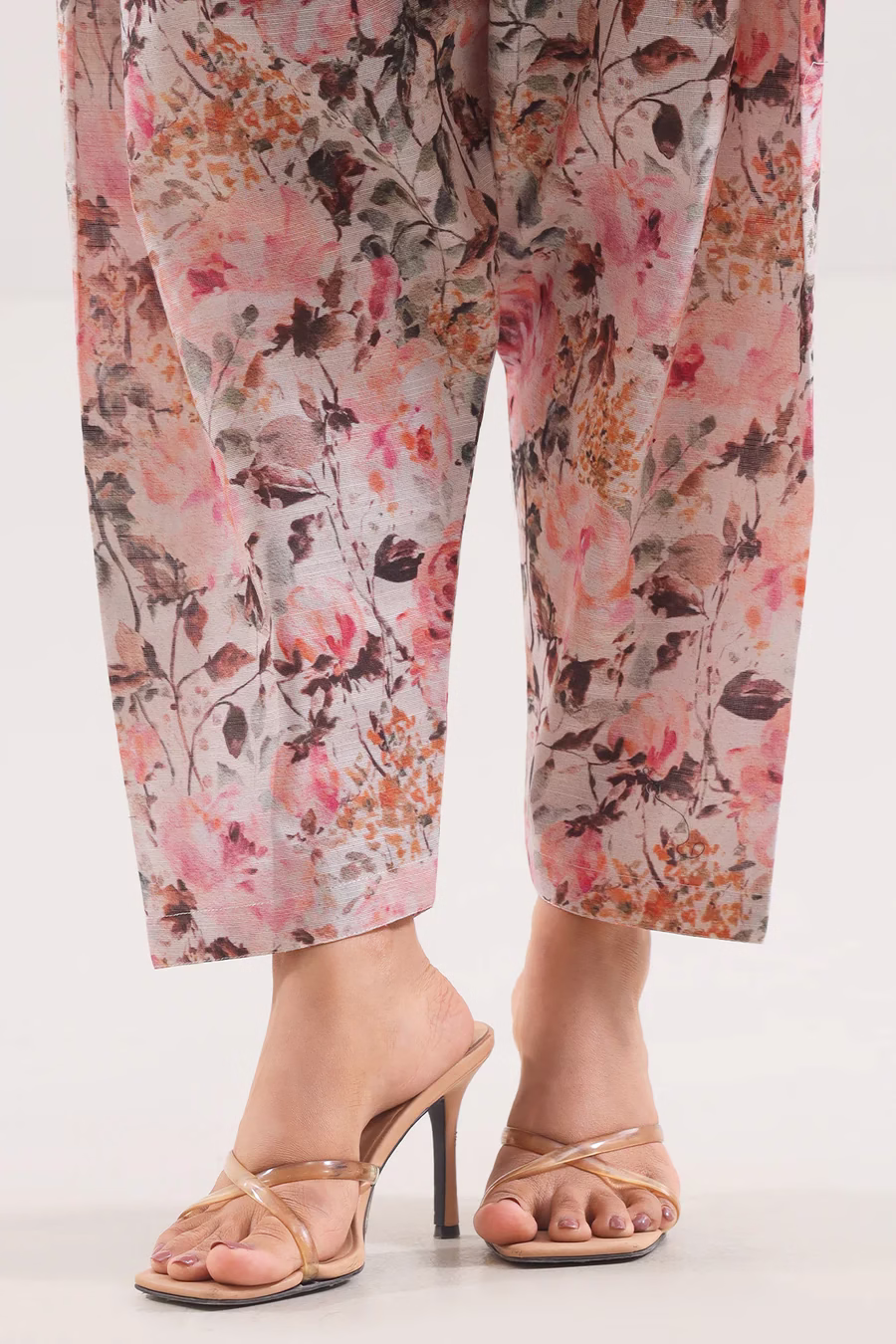 Premium Printed Cotton Khaddar Unstitched 2 Piece | Baby Pink | Saya | Annisafashion - Image 4