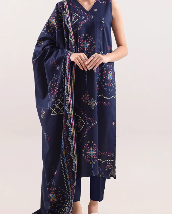 Unstitched 3-Piece Lawn Suit – Blue | Saya | Annisafashion
