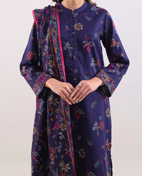 Unstitched 3-Piece Lawn Suit – Blue | Saya | Annisafashion